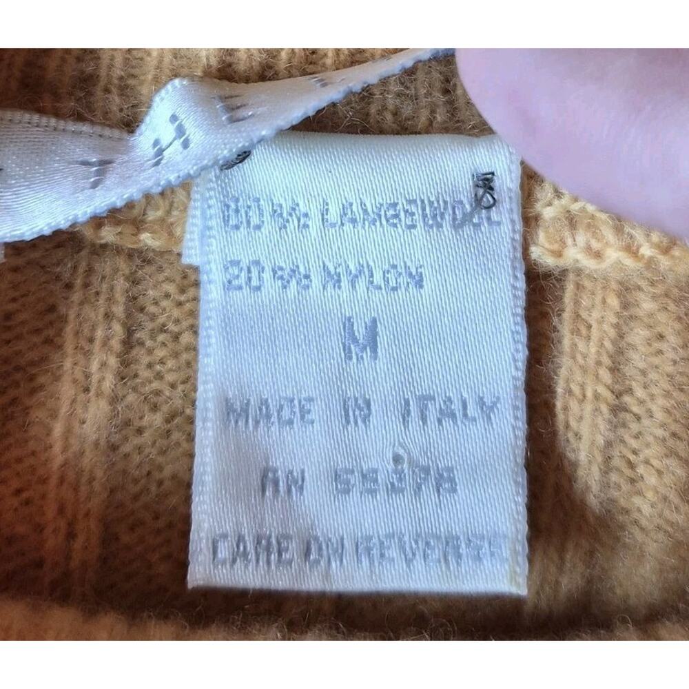 The Limited Italy Wool Blend Ribbed Mock Neck Sweater Camel Tan‎ Size Med - Picture 6 of 8